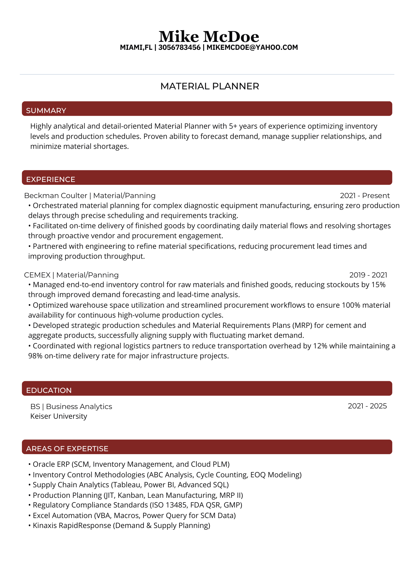 Resume preview 2