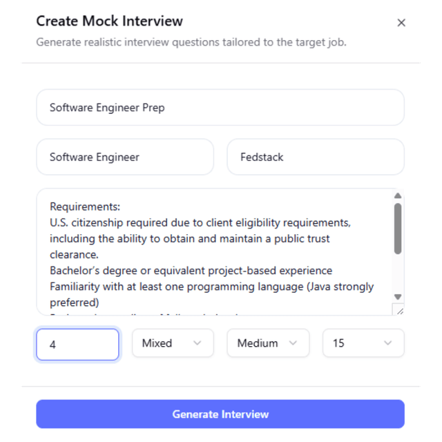 Job Shuriken interview practice mobile preview